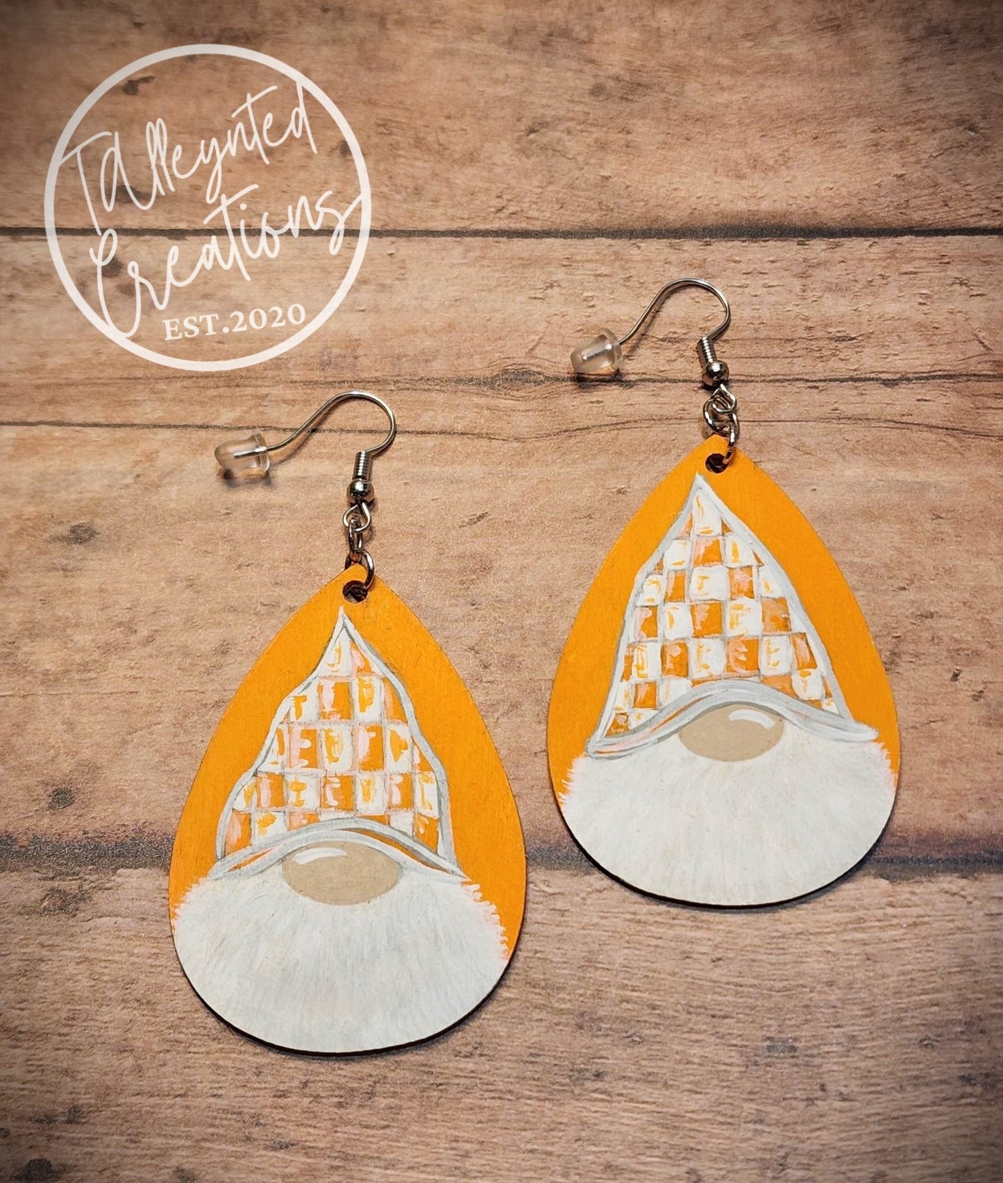 Hand Painted Gnome Earrings