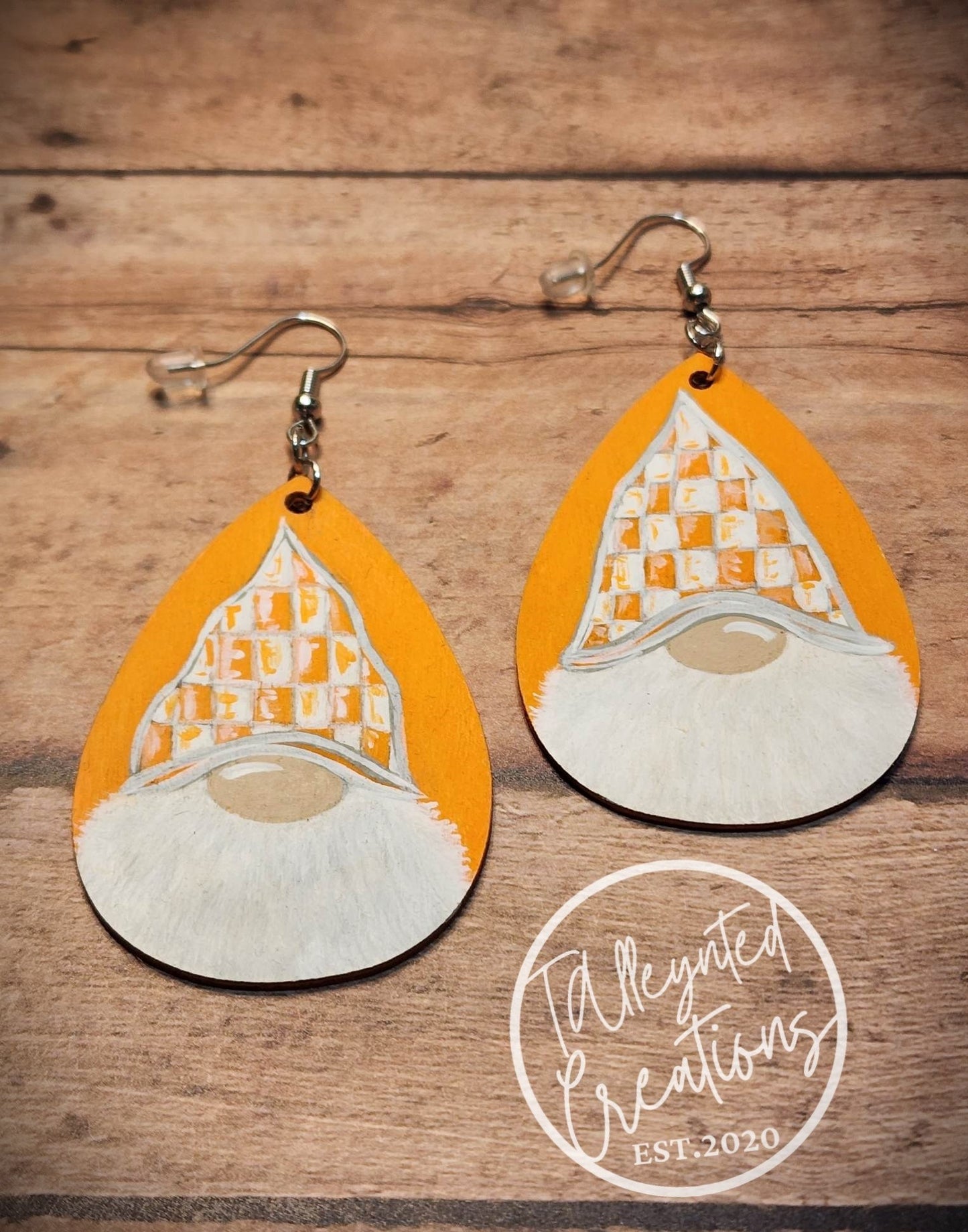 Hand Painted Gnome Earrings