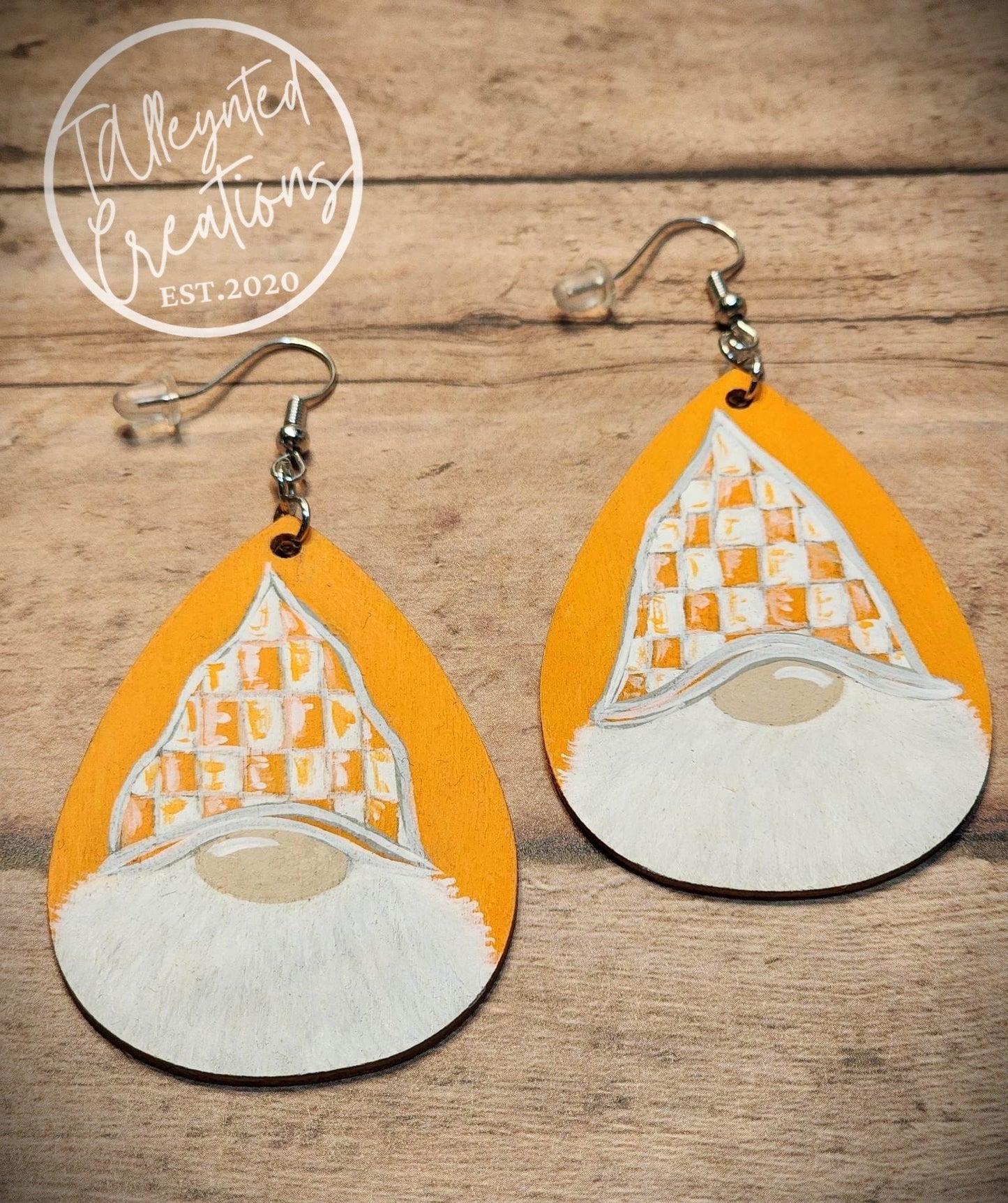 Hand Painted Gnome Earrings