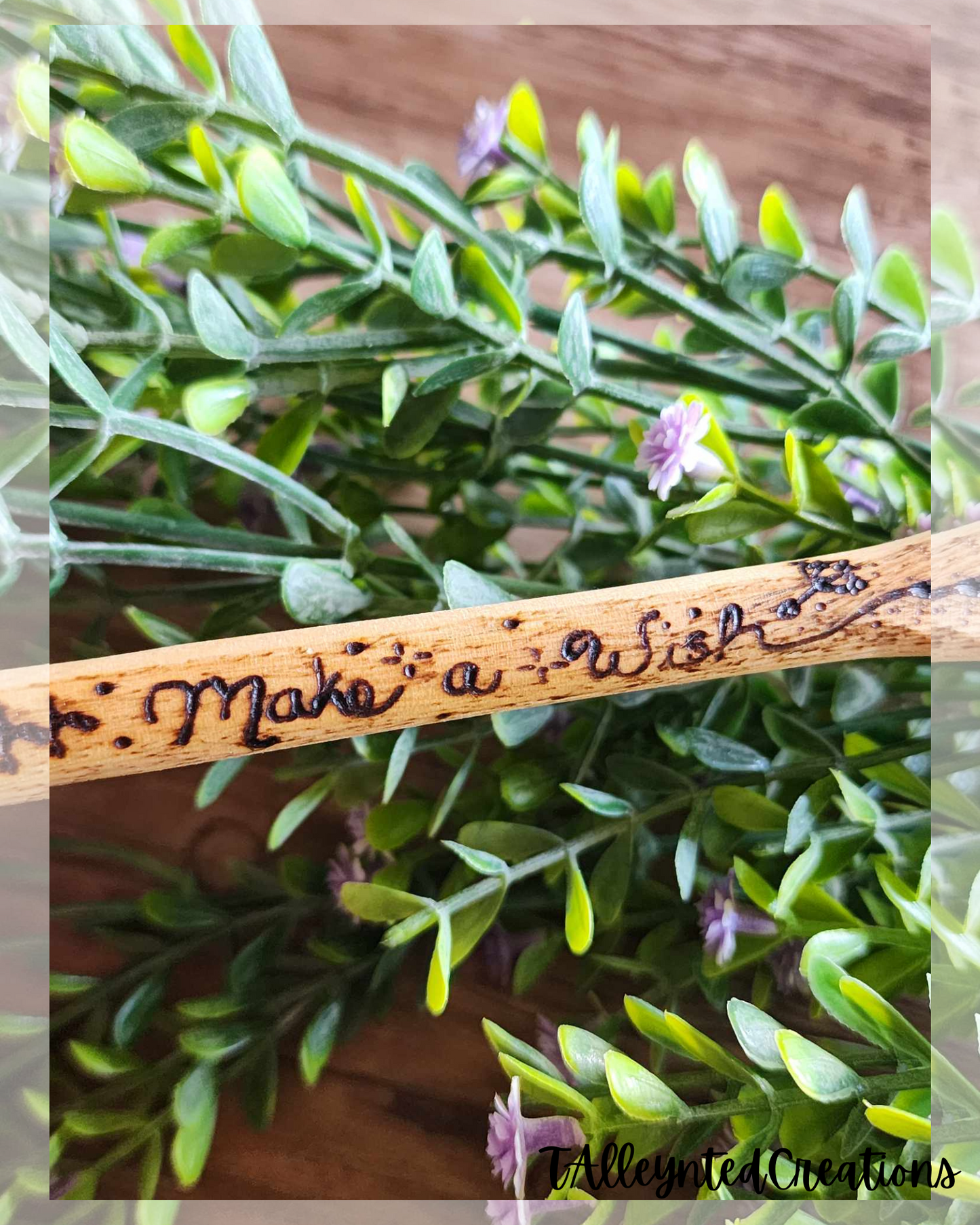 Hand burned wooden spoons "Food Save"