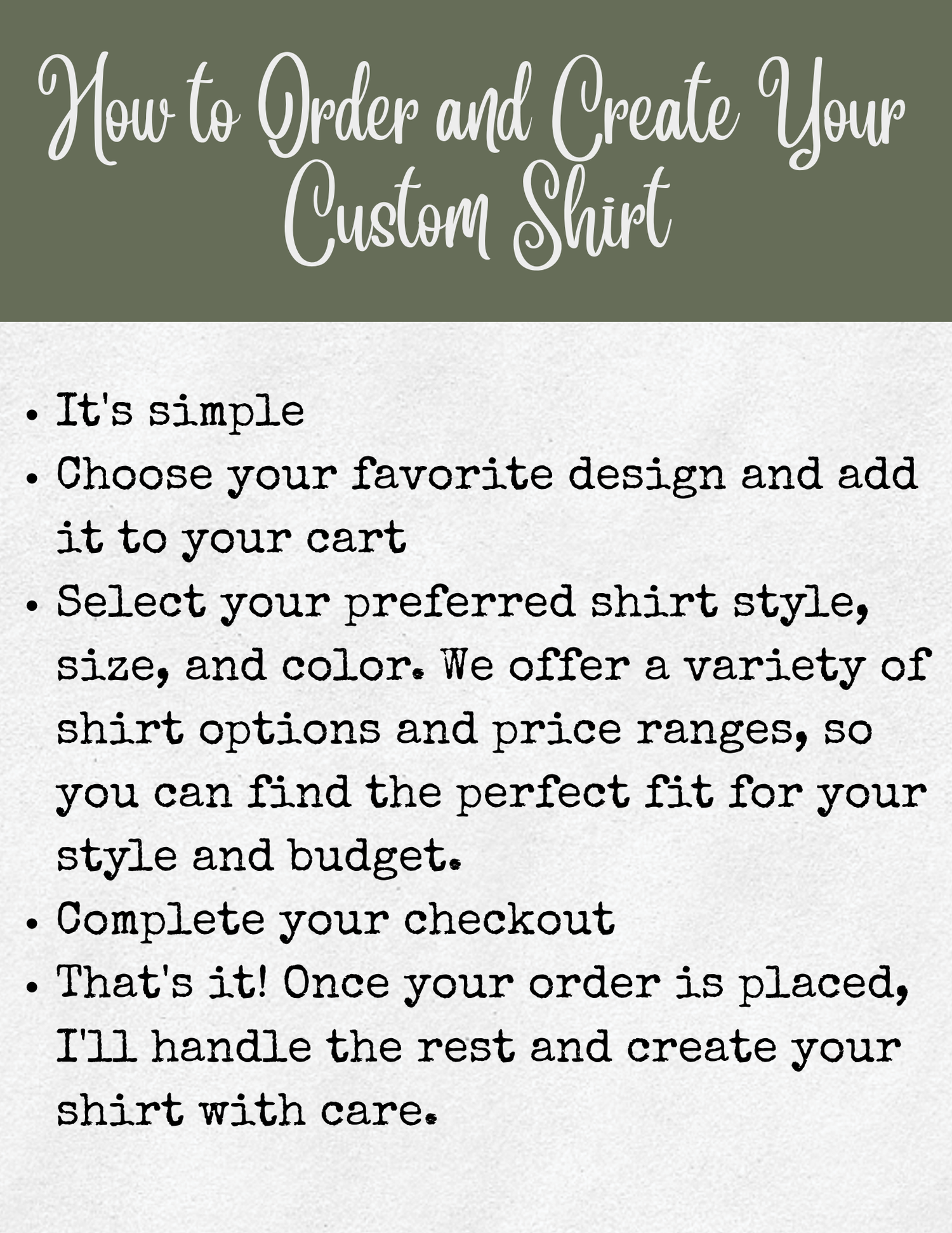 Step by Step Creating A Tee