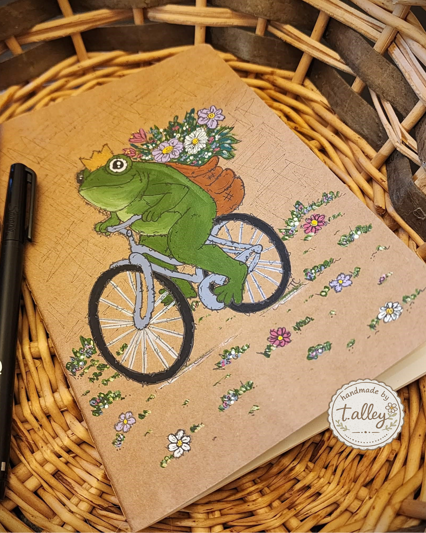 Petals & Pedals Hand painted Notebook