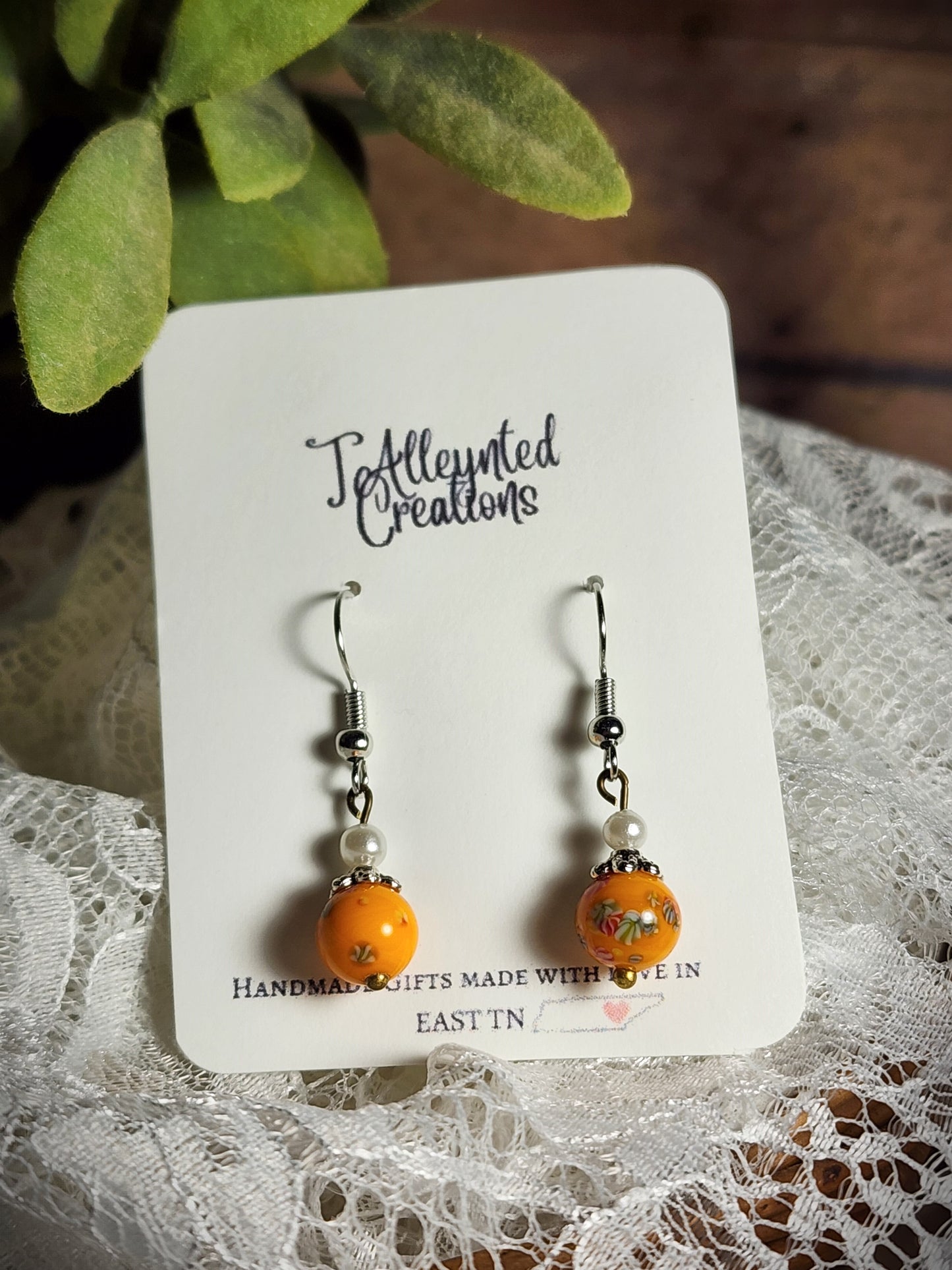 Simple Bead Dangle Earrings