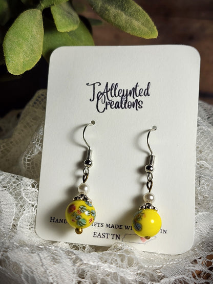 Happy Little Bead Dangle Earrings