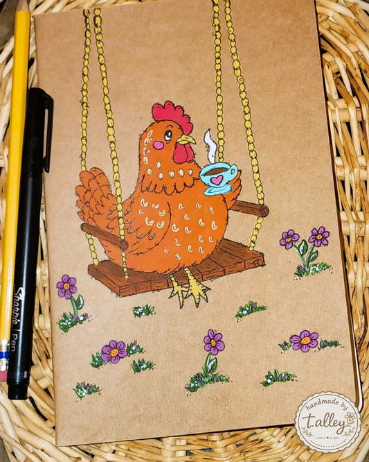 Swingin' & Sippin' Hand painted Notebook