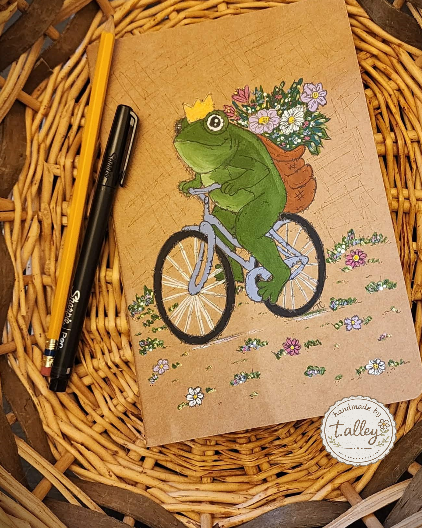 Petals & Pedals Hand painted Notebook