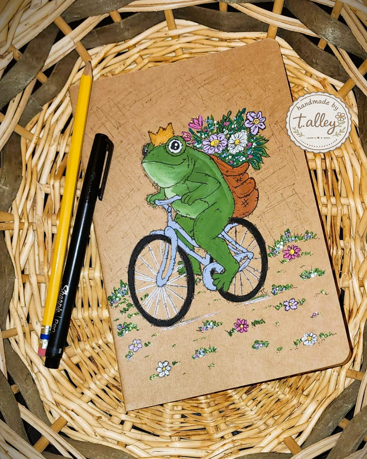 Petals & Pedals Hand painted Notebook