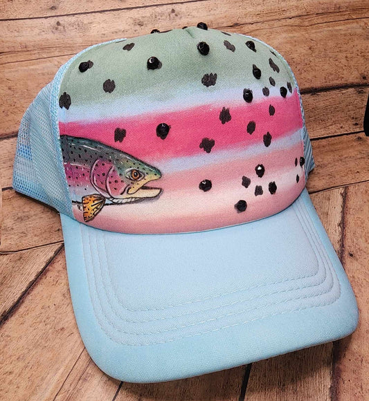 Blue Rainbow Trout Hat