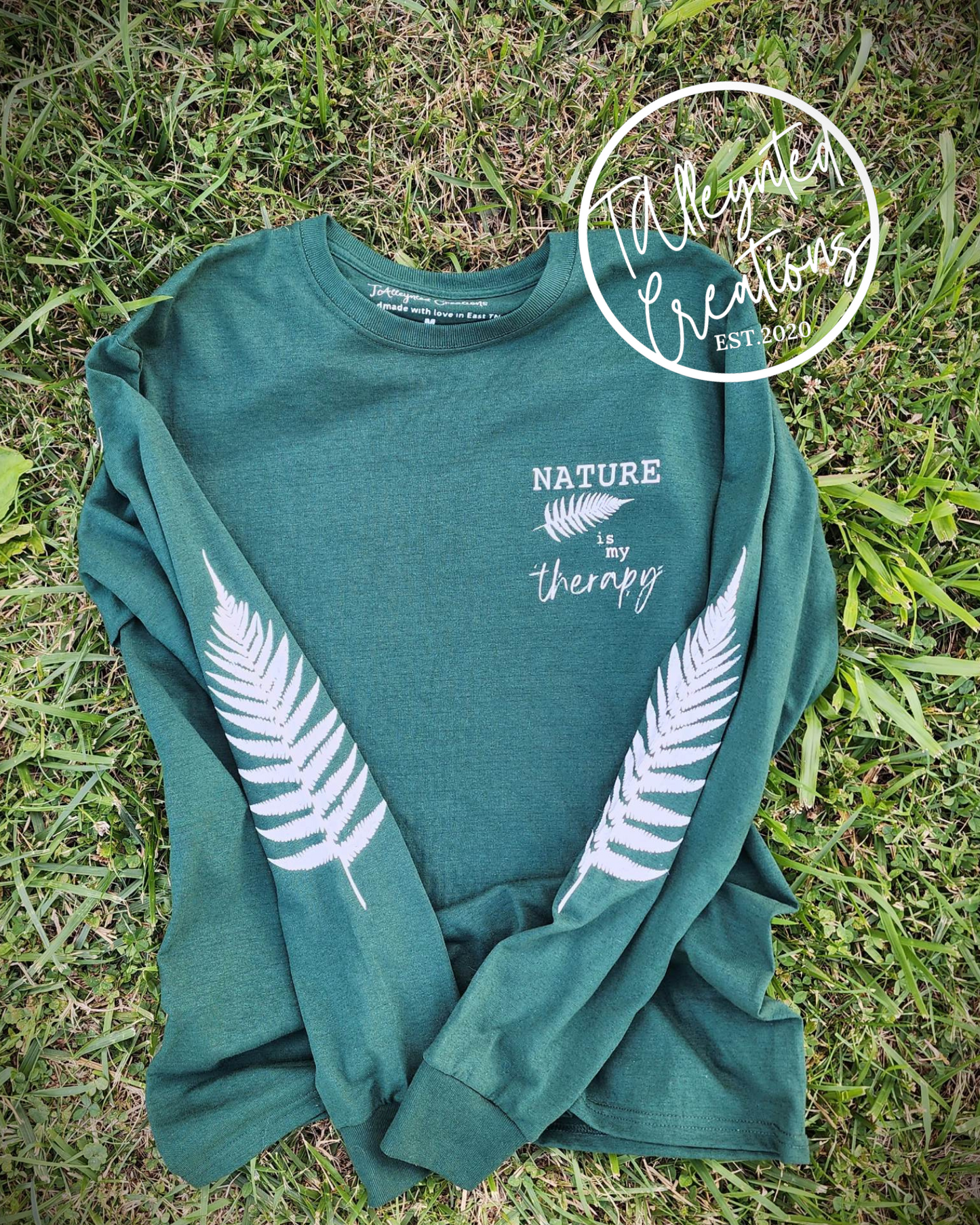 Nature is my therapy destressed Long Sleeve