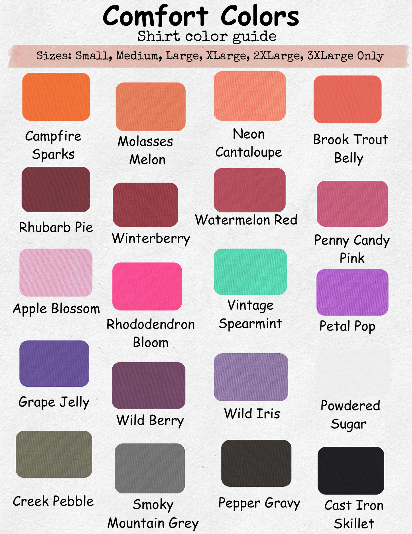 Comfort Colors Tee (Front Tee Design)