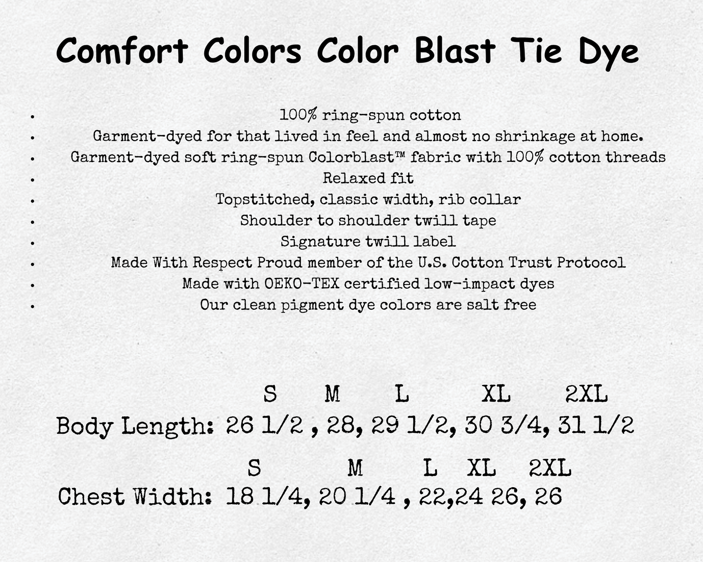 Color Blast Tie Dye (Front Tee Design)