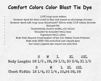 Color Blast Tie Dye (Front Tee Design)