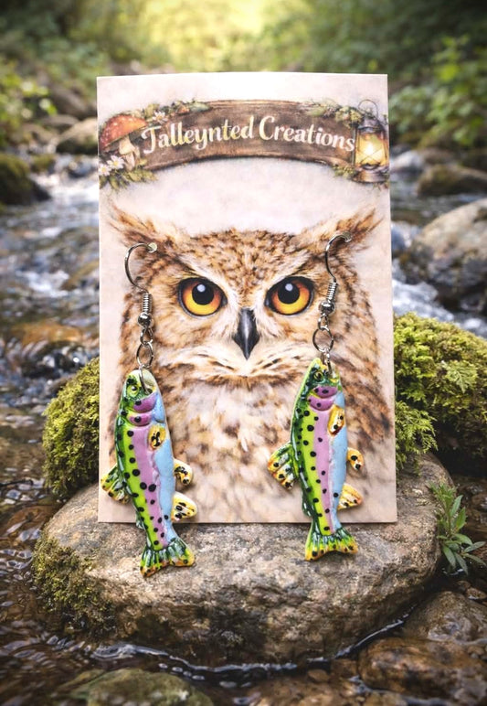 Mountain Stream Trout Earrings