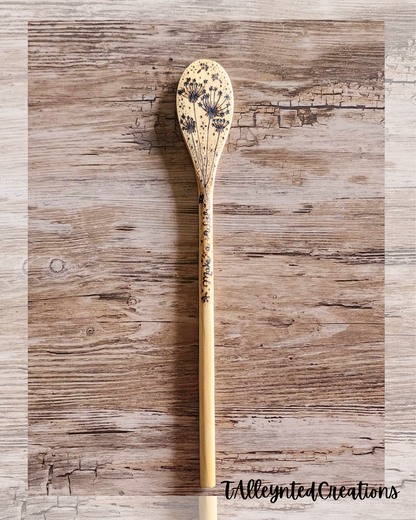 Hand burned wooden spoons "Food Save"